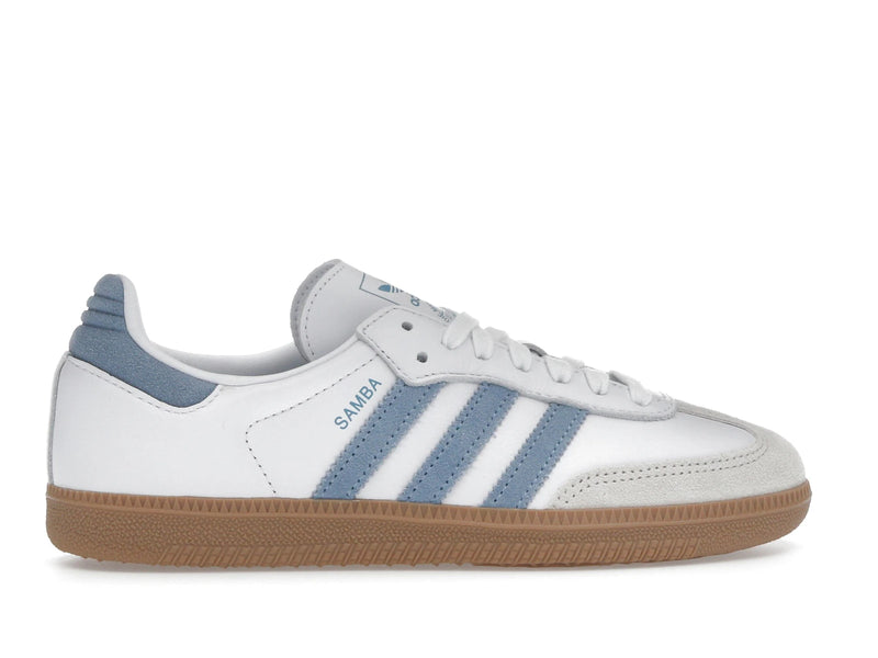 Adidas Samba OG White Alumina Ash Blue - Cloud White/Alumina/Ash Blue - JS1391 - 35