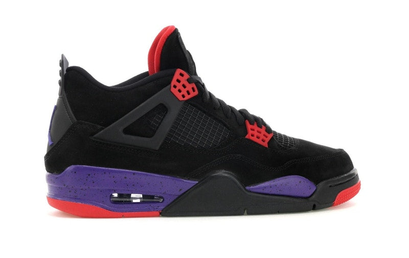 Air Jordan 4 Retro Raptors - Black/Court Purple-University Red - AQ3816-065 - 35