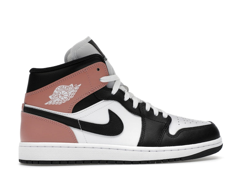 Air Jordan 1 Mid White Rust Pink Black - White/Rust Pink/Black - DQ8426-100 - 35