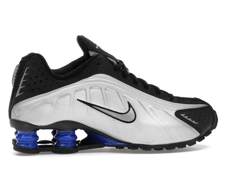 Nike Shox R4 Metallic Silver Black Racer Blue - Metallic Silver/Black/Racer Blue - AR3565-006 - 35