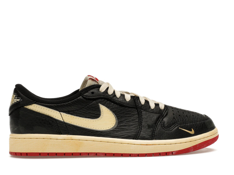Air Jordan 1 Retro Low OG Nigel Sylvester Better With Time - Black/Muslin/Varsity Red - IB8958-001 - 35