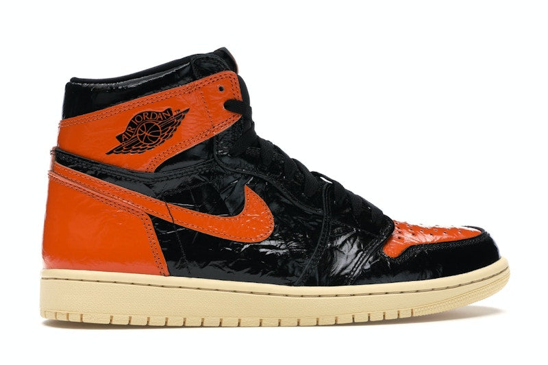Air Jordan 1 Retro High Shattered Backboard 3 - Black/Pale Vanilla-Starfish - 555088-028 - 35