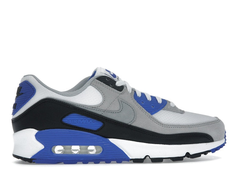Nike Air Max 90 Hyper Royal - White/Light Smoke Grey/Black/Particle Grey - DM0029-112 - 35