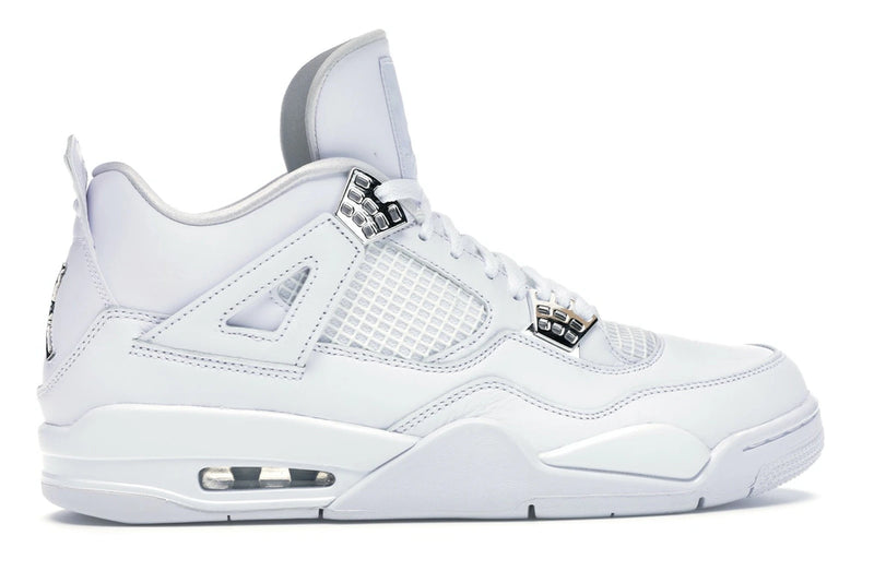 Air Jordan 4 Retro Pure Money (2017) - White/Metallic Silver-Pure Platinum - 308497-100 - 35