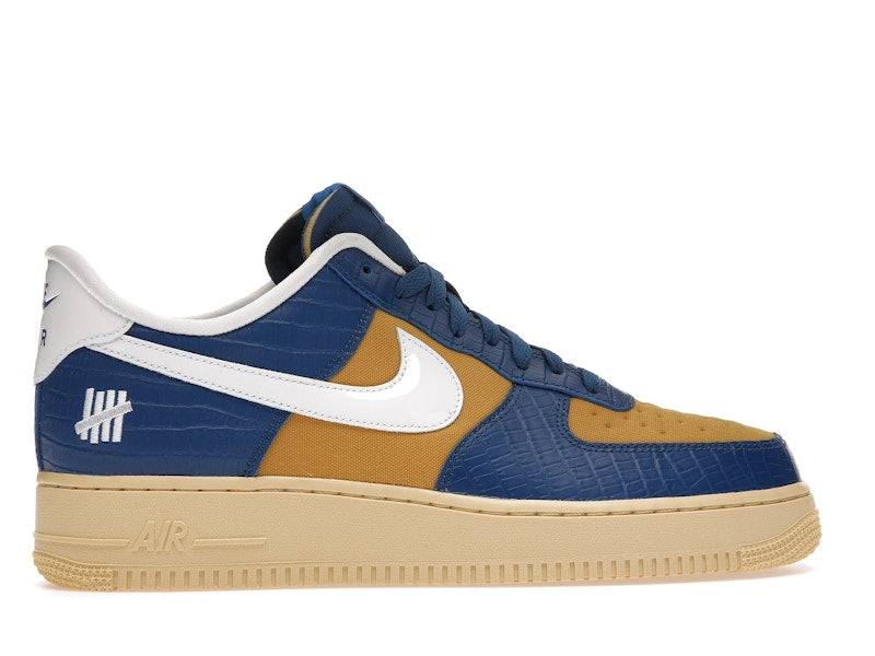 Nike Air Force 1 Low SP Undefeated 5 On It Blue Yellow Croc - Court Blue/White-Goldtone - DM8462-400 - 35
