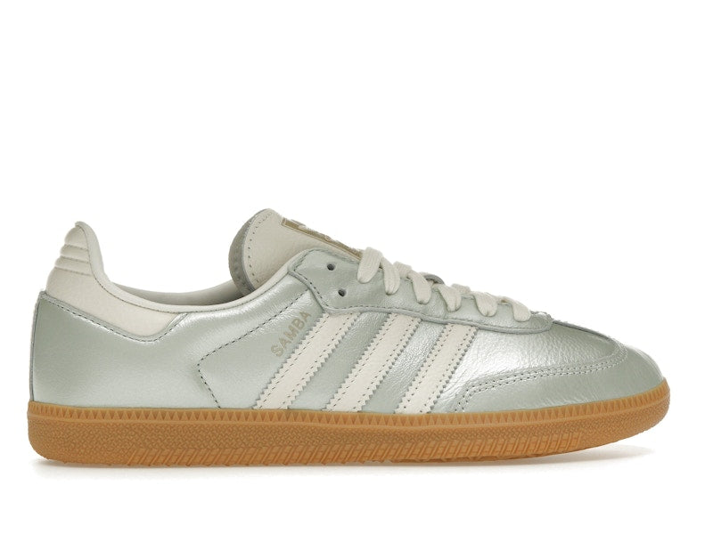adidas Samba OG Linen Green Metallic (Women's) - Linen Green Metallic/Off White/Cyber Metallic - IG1965 - 35