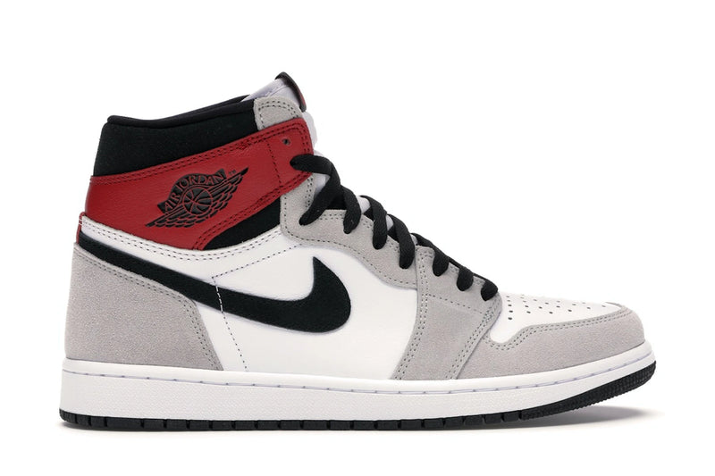 Air Jordan 1 Retro High Light Smoke Grey - White/Black-Light Smoke Grey-Varsity Red - 555088-126 - 35