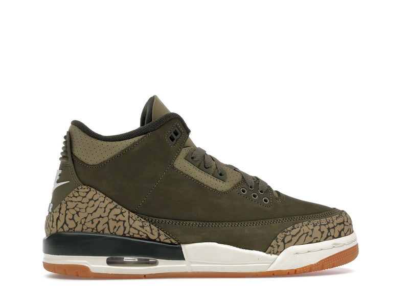 Air Jordan 3 Retro Family Affair (GS) - Medium Olive/Sequoia/Neutral Olive/Sail/Total Crimson - DM0967-202 - 35