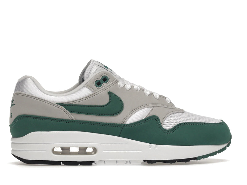 Nike Air Max 1 Anniversary Green (2020) - White/Evergreen Aura-Neutral Grey-Black - DC1454-100 - 35
