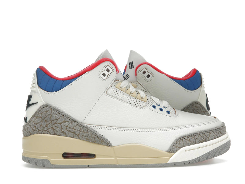 Air Jordan 3 Retro Seoul 20 - White/Black/Sport Royal/Challenge Red/Pale Vanilla/College Grey - IB1482-100 - 35
