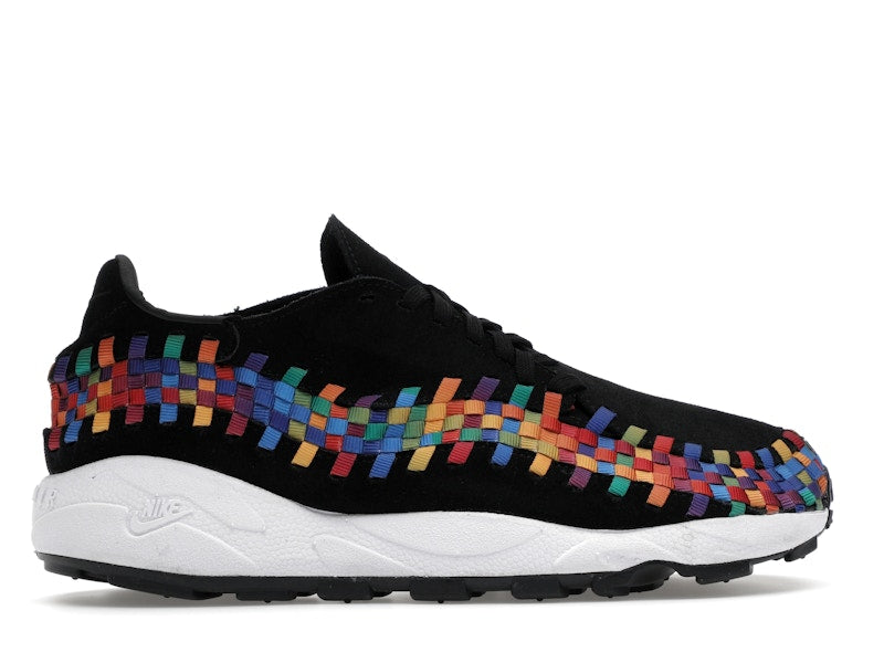 Nike Air Footscape Woven Black Rainbow (Women's) - Black/White/Black - FB1959-002 - 35