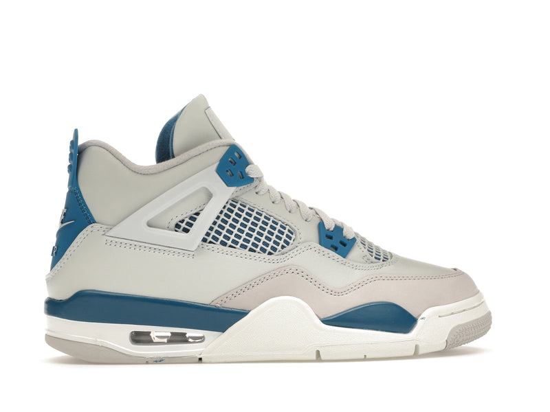Air Jordan 4 Retro Military Blue (2024) (GS) - Off-White/Military Blue/Neutral Grey - HF4281-141 - 35