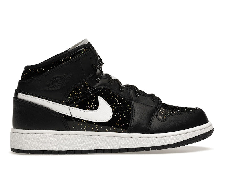 Air Jordan 1 Mid Black Speckle (GS) - Black/White - AV5174-001 - 35