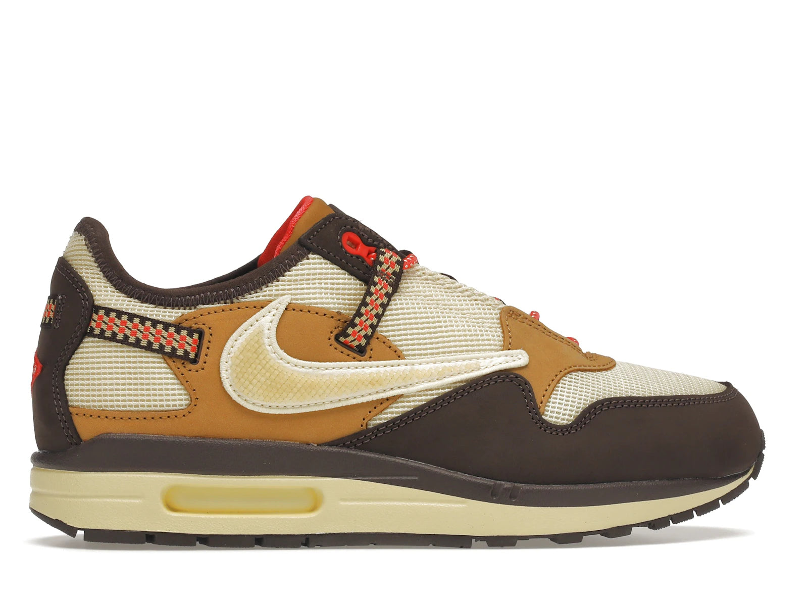 Nike Air Max 1 Travis Scott Baroque Brown - Baroque Brown/Lemon Drop-Wheat-Chile Red - DO9392-200 - 35