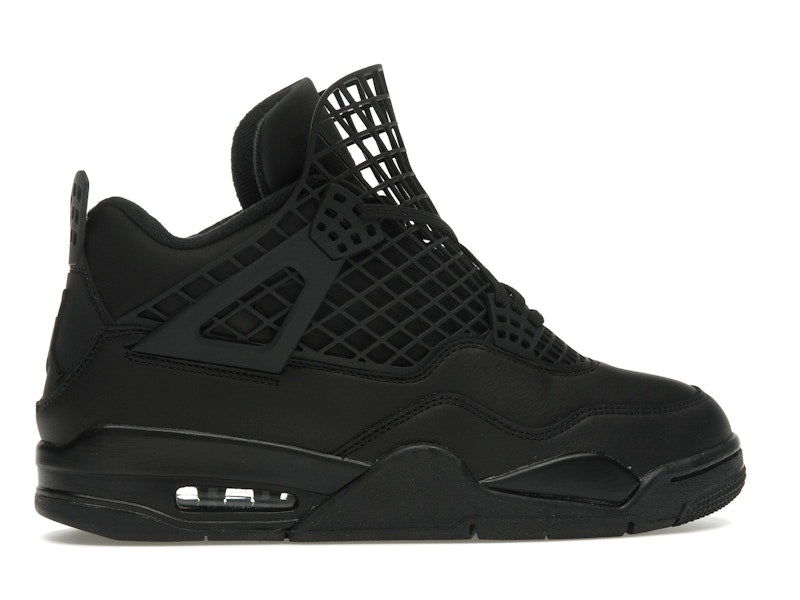 Air Jordan 4 Retro Net Black - Black/Black-Metallic Silver - FN7251-001 - 35