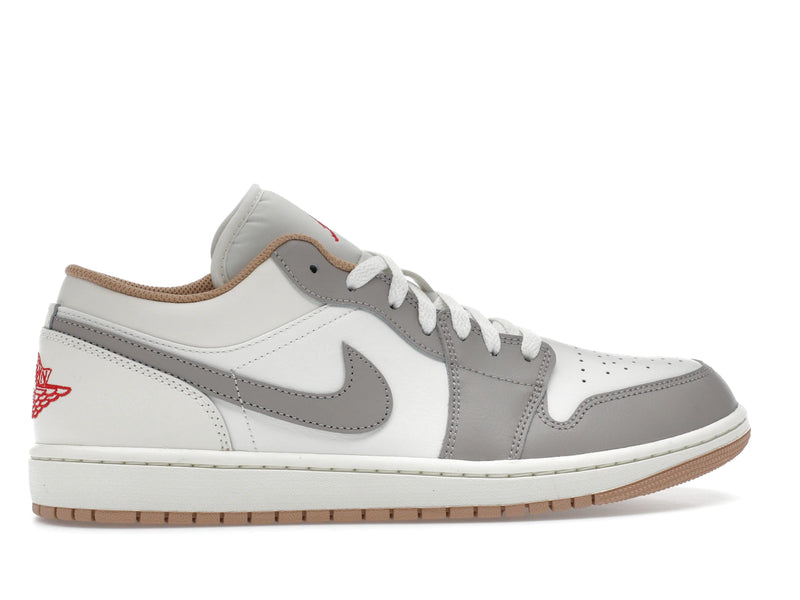 Air Jordan 1 Low Sail College Grey Rattan - Sail/College Grey/Hemp/Fire Red - 553558-169 - 35