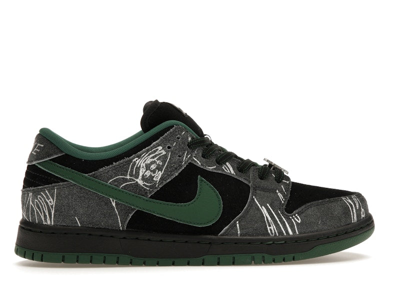 Nike SB Dunk Low There Skateboards - Black/Gorge Green-Summit White - HF7743-001 - 35