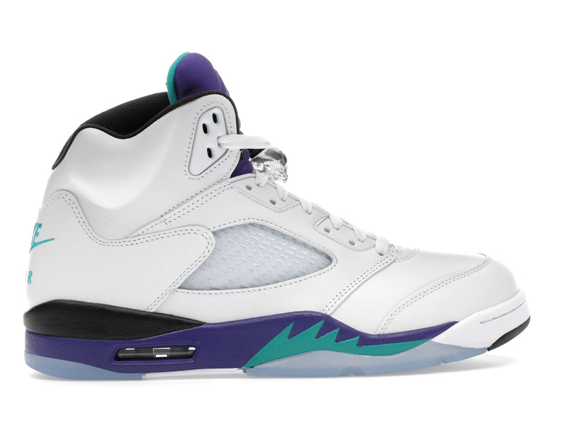 Air Jordan 5 Retro Grape (2025) - White/Grape Ice-New Emerald - HQ7978-100 - 35