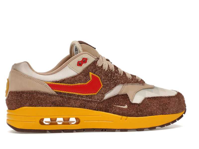 Nike Air Max 1 Swoosh Low Poly Big Head Origins - Light Chocolate/Hemp/Sand Drift/University Red - HV5776-200 - 35