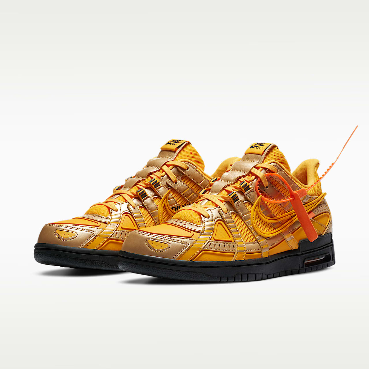 Nike Air Rubber Dunk Off White University Gold - view 37
