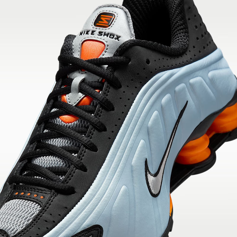 Nike Shox R4 Blue Tint Total Orange Black Metallic Silver (Women's) - view 40