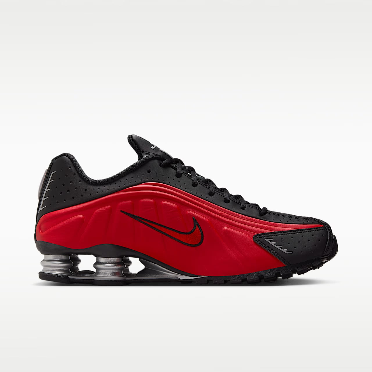 Nike Shox R4 University Red Black Metallic Silver - view 3