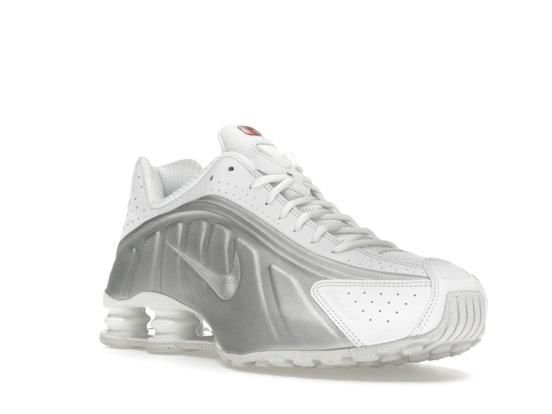 Nike Shox R4 White Bright Crimson Metallic Silver - view 6