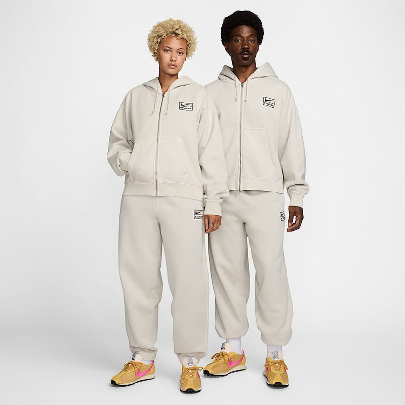 Stussy x Nike Pigment Dyed Fleece Zip Hoodie (Asia Sizing) Light Bone - vue 5